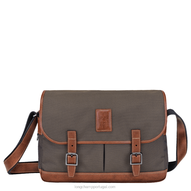 Longchamp 6DPZ1113 marrom homens bolsa transversal boxford l