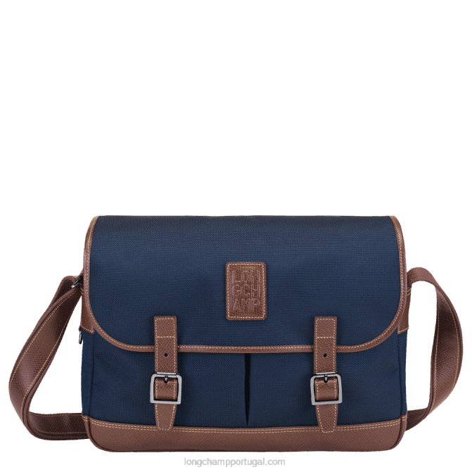 Longchamp 6DPZ1114 azul homens bolsa transversal boxford l