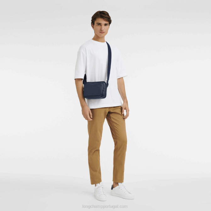 Longchamp 6DPZ1118 marinha homens Bolsa para câmera Le Foulonne s