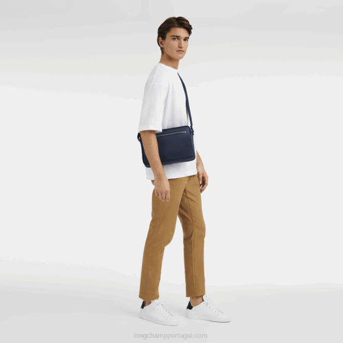 Longchamp 6DPZ1120 marinha homens Bolsa para câmera Le Foulonne m