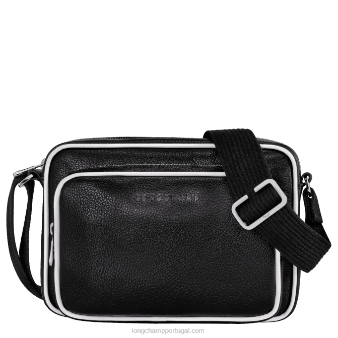 Longchamp 6DPZ1124 Preto branco homens Bolsa para câmera Le Folonne