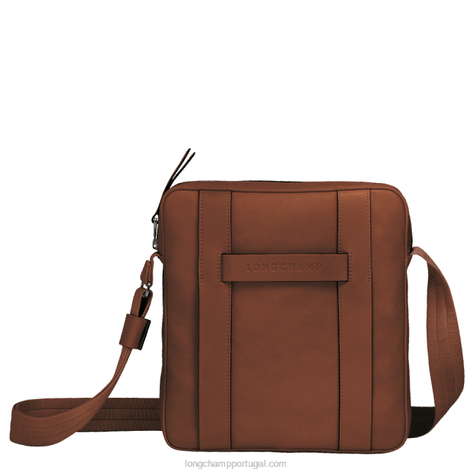 Longchamp 6DPZ1126 conhaque homens bolsa transversal 3d m