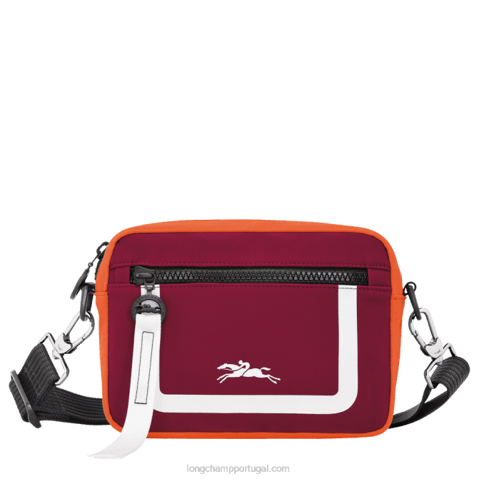 Longchamp 6DPZ335 laranja/vinho homens bolsa para câmera le pliage collection s