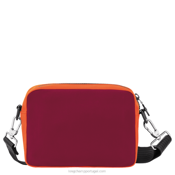 Longchamp 6DPZ335 laranja/vinho homens bolsa para câmera le pliage collection s