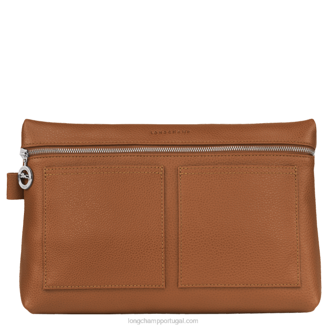 Longchamp 6DPZ822 caramelo homens estojo de toalete Le Foulonne