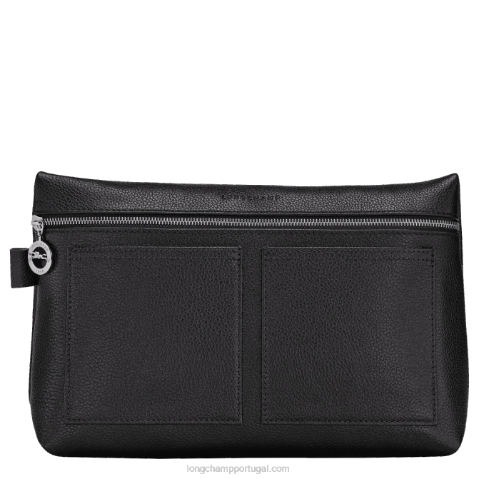 Longchamp 6DPZ870 preto homens estojo de toalete Le Foulonne