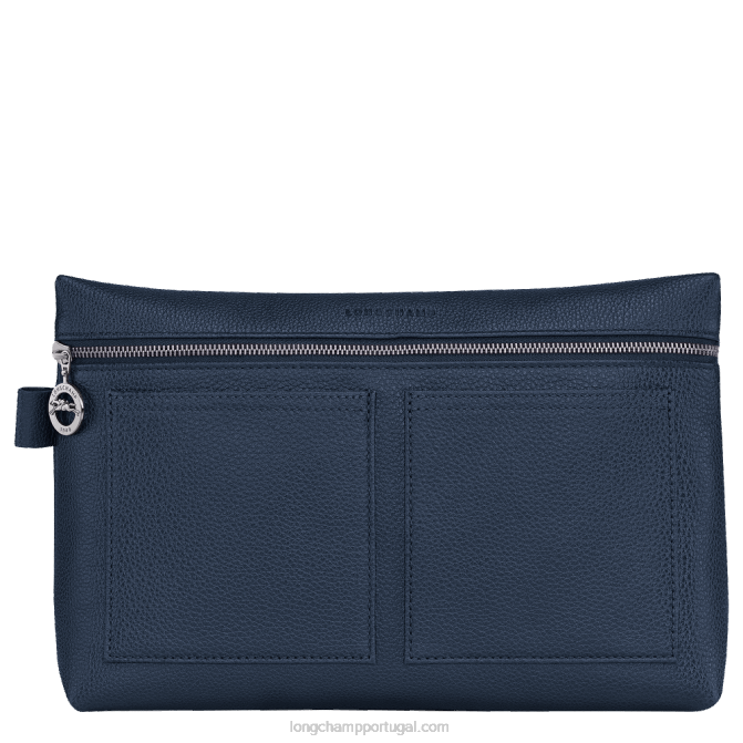 Longchamp 6DPZ871 marinha homens estojo de toalete Le Foulonne
