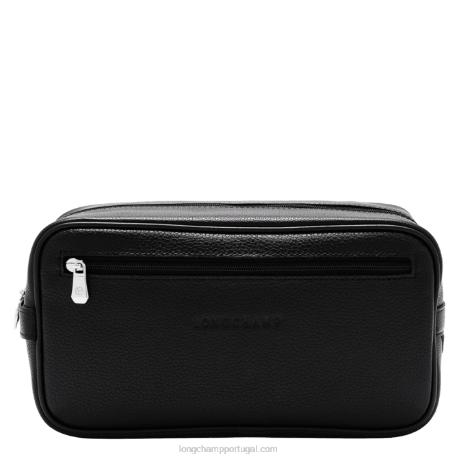 Longchamp 6DPZ872 preto homens estojo de toalete Le Foulonne