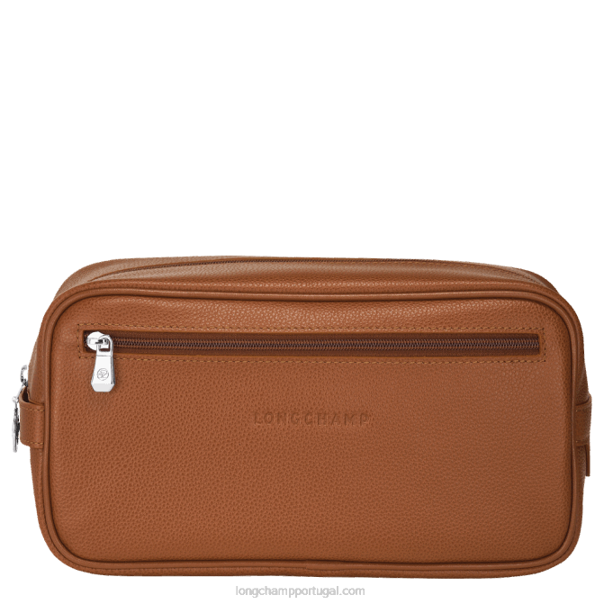 Longchamp 6DPZ874 caramelo homens estojo de toalete Le Foulonne