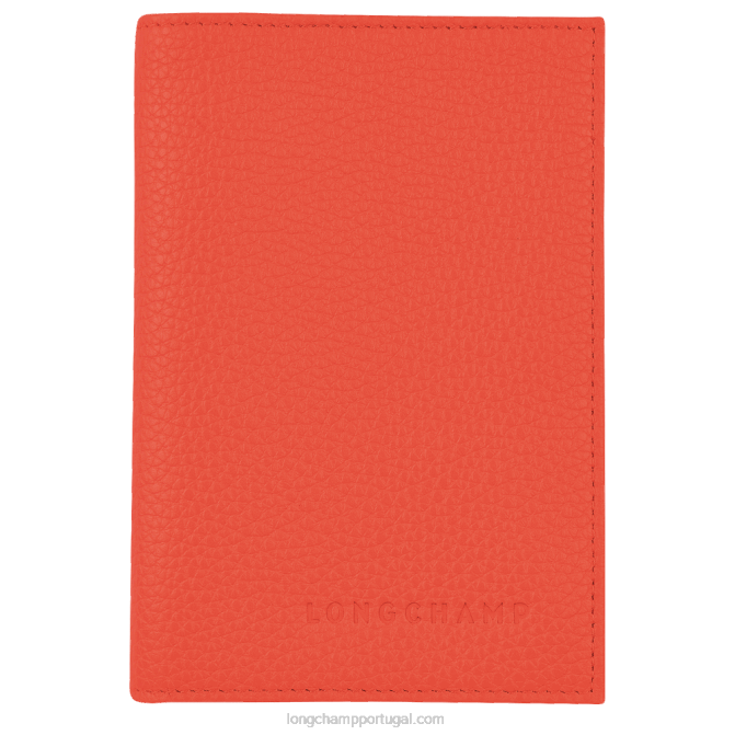 Longchamp 6DPZ725 laranja homens Capa para passaporte Le Foulonne