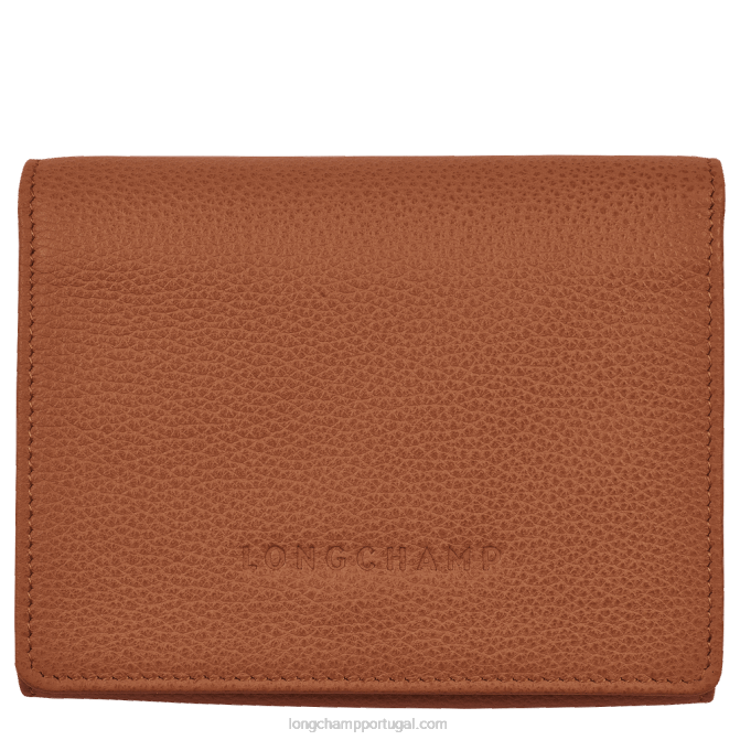 Longchamp 6DPZ597 caramelo homens carteira Le Foulonne