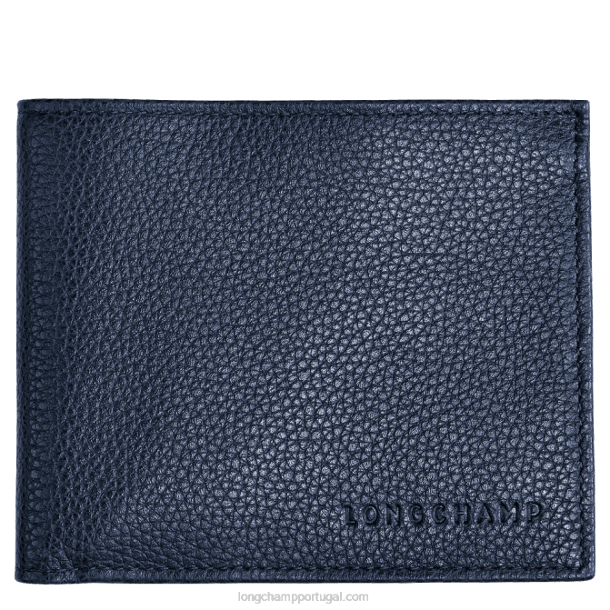Longchamp 6DPZ628 marinha homens carteira Le Foulonne