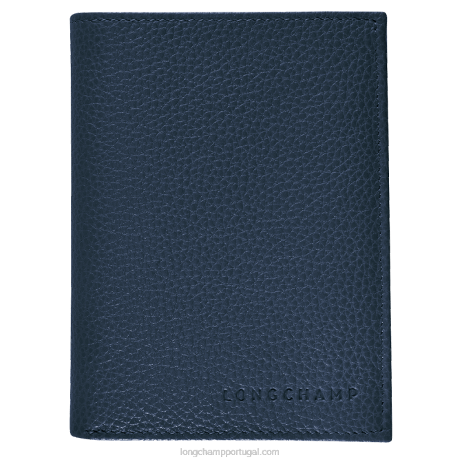 Longchamp 6DPZ631 marinha homens carteira Le Foulonne