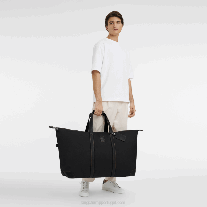 Longchamp 6DPZ765 preto homens mala de viagem boxford l
