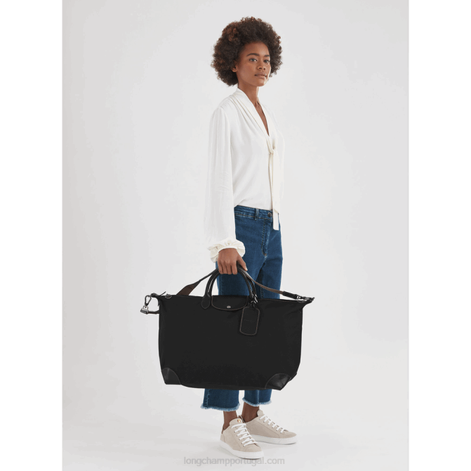 Longchamp 6DPZ768 preto homens bolsa de viagem boxford s