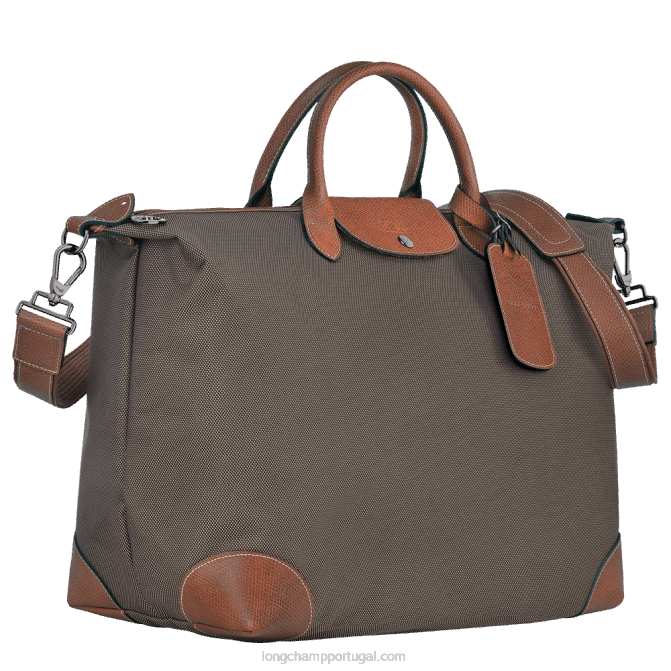 Longchamp 6DPZ769 marrom homens bolsa de viagem boxford s
