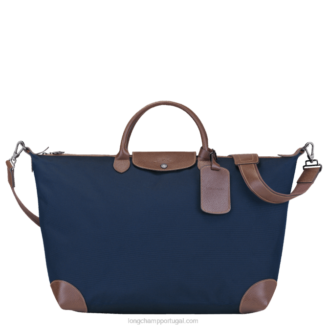Longchamp 6DPZ770 azul homens bolsa de viagem boxford s