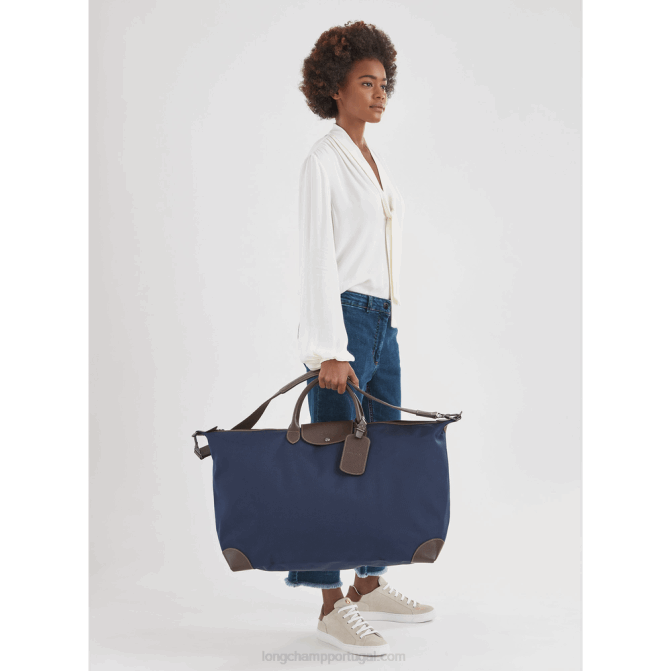Longchamp 6DPZ773 azul homens mala de viagem boxford m