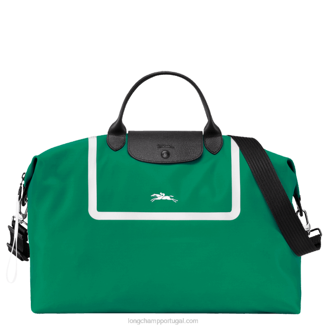 Longchamp 6DPZ777 grama/luz verde homens mala de viagem coleção le pliage s
