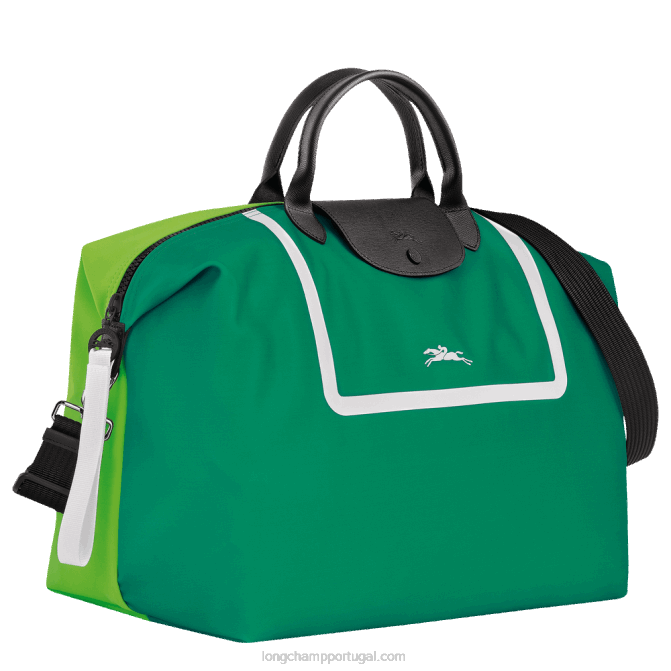 Longchamp 6DPZ777 grama/luz verde homens mala de viagem coleção le pliage s