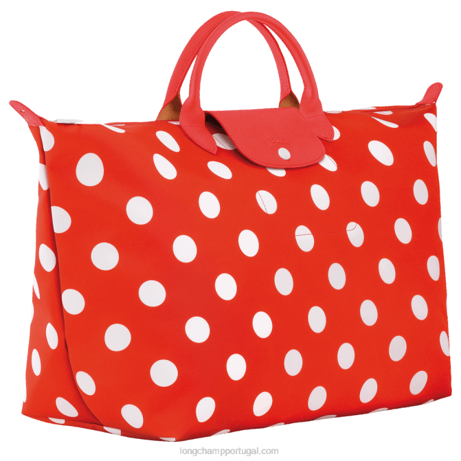 Longchamp 6DPZ782 laranja homens mala de viagem coleção le pliage s