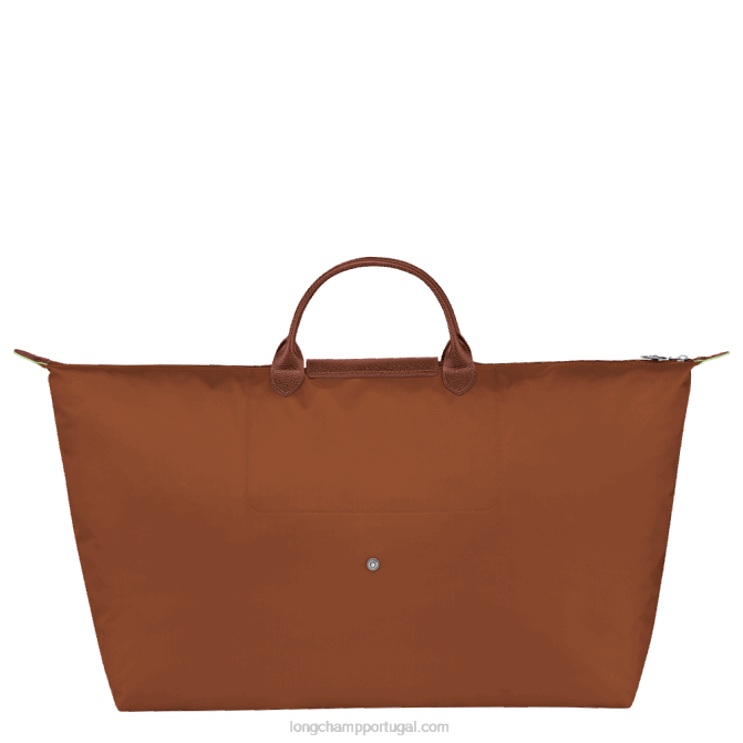Longchamp 6DPZ795 conhaque homens mala de viagem verde le pliage m