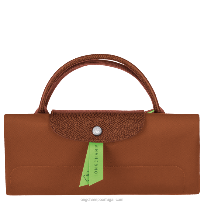 Longchamp 6DPZ795 conhaque homens mala de viagem verde le pliage m
