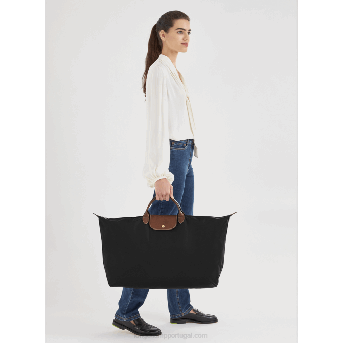 Longchamp 6DPZ812 preto homens mala de viagem original le pliage m