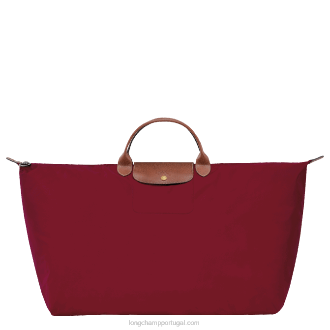 Longchamp 6DPZ814 vermelho homens mala de viagem original le pliage m