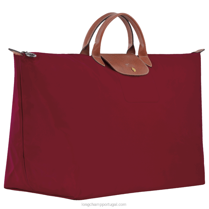 Longchamp 6DPZ814 vermelho homens mala de viagem original le pliage m