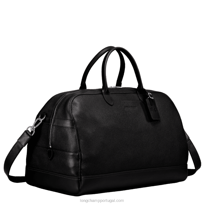 Longchamp 6DPZ823 preto homens bolsa de viagem Le Foulonne m