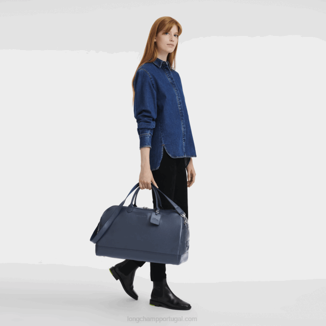 Longchamp 6DPZ824 marinha homens bolsa de viagem Le Foulonne m