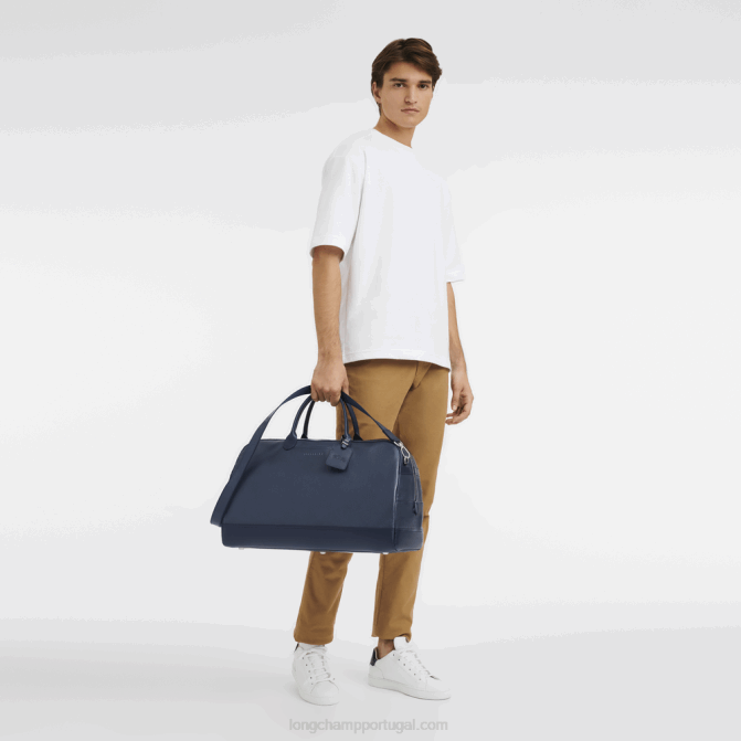 Longchamp 6DPZ824 marinha homens bolsa de viagem Le Foulonne m