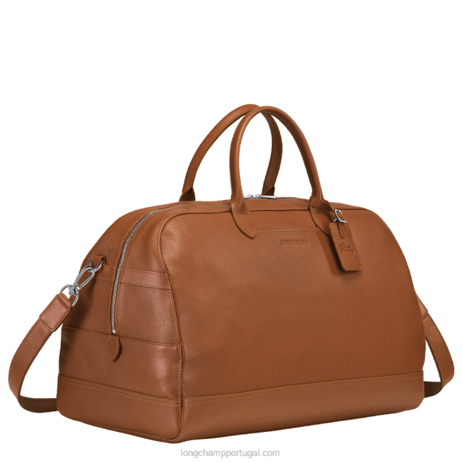 Longchamp 6DPZ825 caramelo homens bolsa de viagem Le Foulonne m