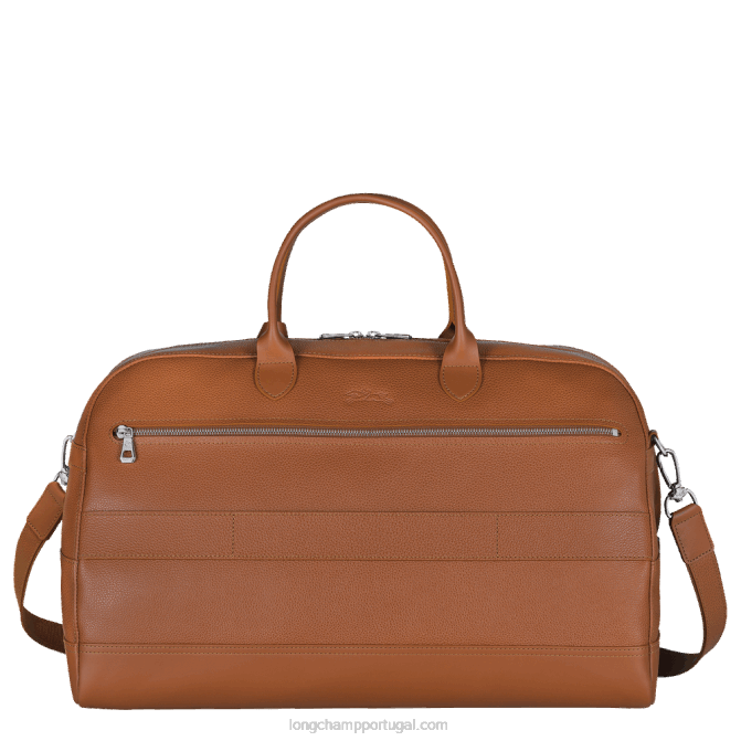 Longchamp 6DPZ825 caramelo homens bolsa de viagem Le Foulonne m