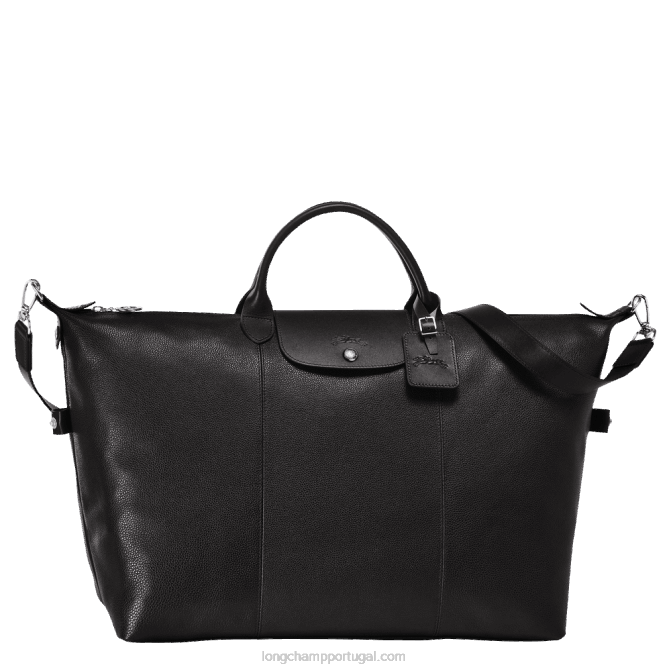 Longchamp 6DPZ830 preto homens bolsa de viagem Le Foulonne m