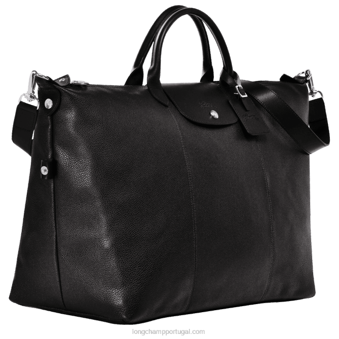 Longchamp 6DPZ830 preto homens bolsa de viagem Le Foulonne m