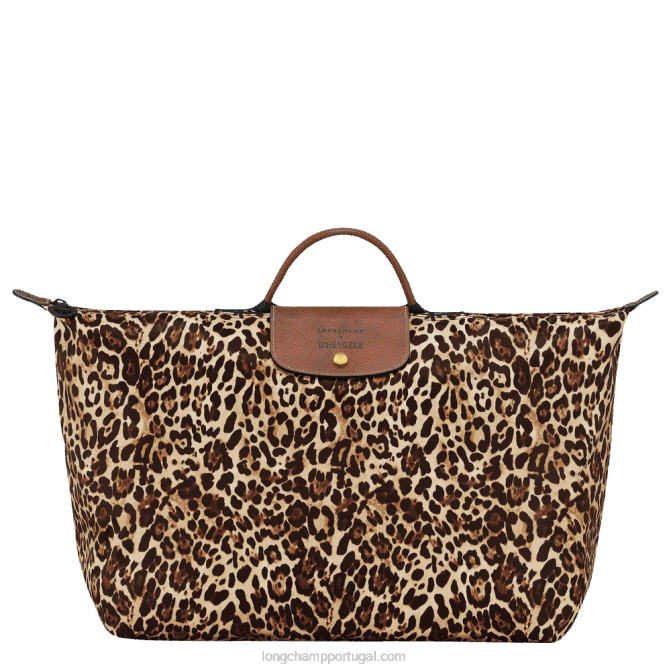 Longchamp 6DPZ831 estampa de pantera homens bolsa de viagem / mochila x d'heygere