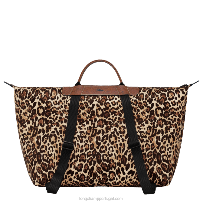 Longchamp 6DPZ831 estampa de pantera homens bolsa de viagem / mochila x d\'heygere