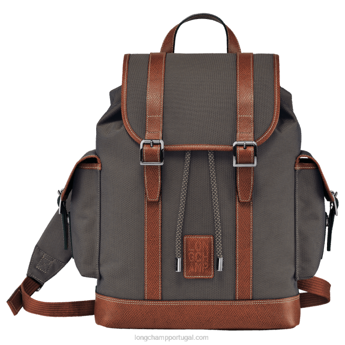 Longchamp 6DPZ1103 marrom homens mochila boxford