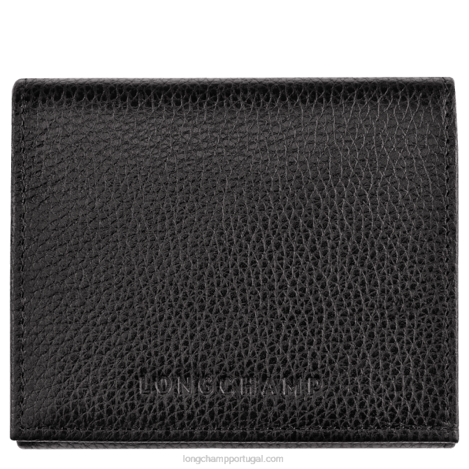 Longchamp 6DPZ542 preto homens porta-moedas Le Folonne
