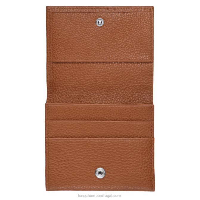Longchamp 6DPZ543 caramelo homens porta-moedas Le Folonne