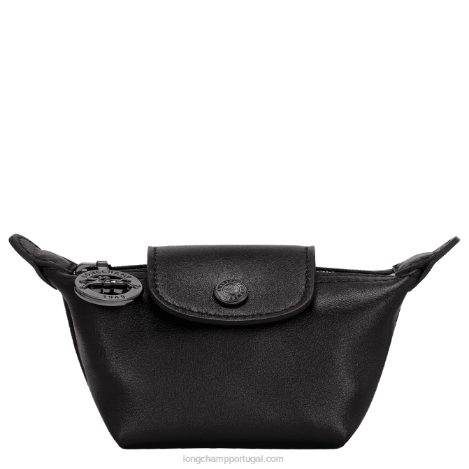 Longchamp 6DPZ544 preto homens porta moedas le pliage xtra