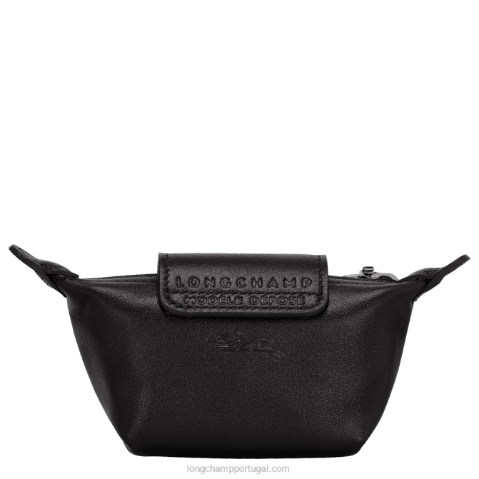 Longchamp 6DPZ544 preto homens porta moedas le pliage xtra
