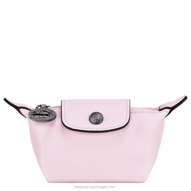 Longchamp 6DPZ549 pétala rosa homens porta moedas le pliage xtra