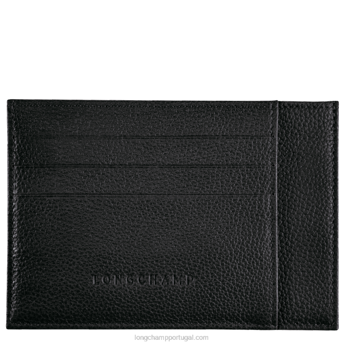 Longchamp 6DPZ650 preto homens titular do cartão lefolonne