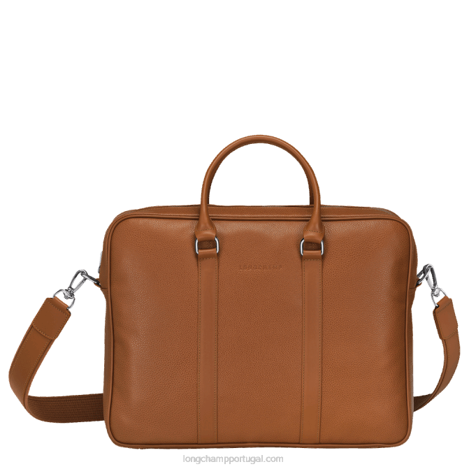 Longchamp 6DPZ1090 caramelo homens pasta Le Foulonne m