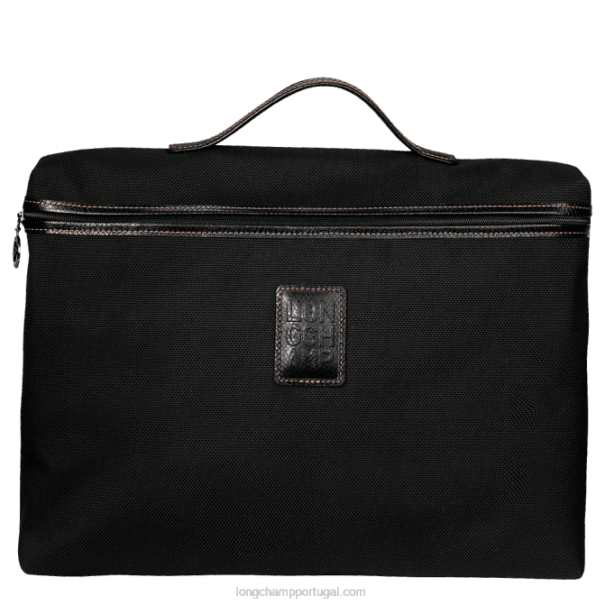Longchamp 6DPZ1091 preto homens maleta boxford f