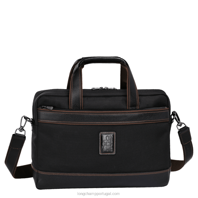 Longchamp 6DPZ1093 preto homens maleta boxford f