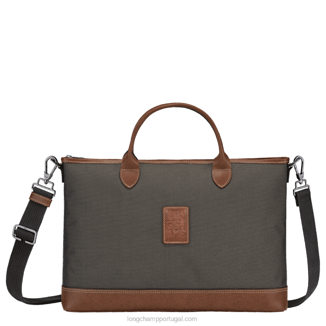 Longchamp 6DPZ465 marrom homens maleta boxford f